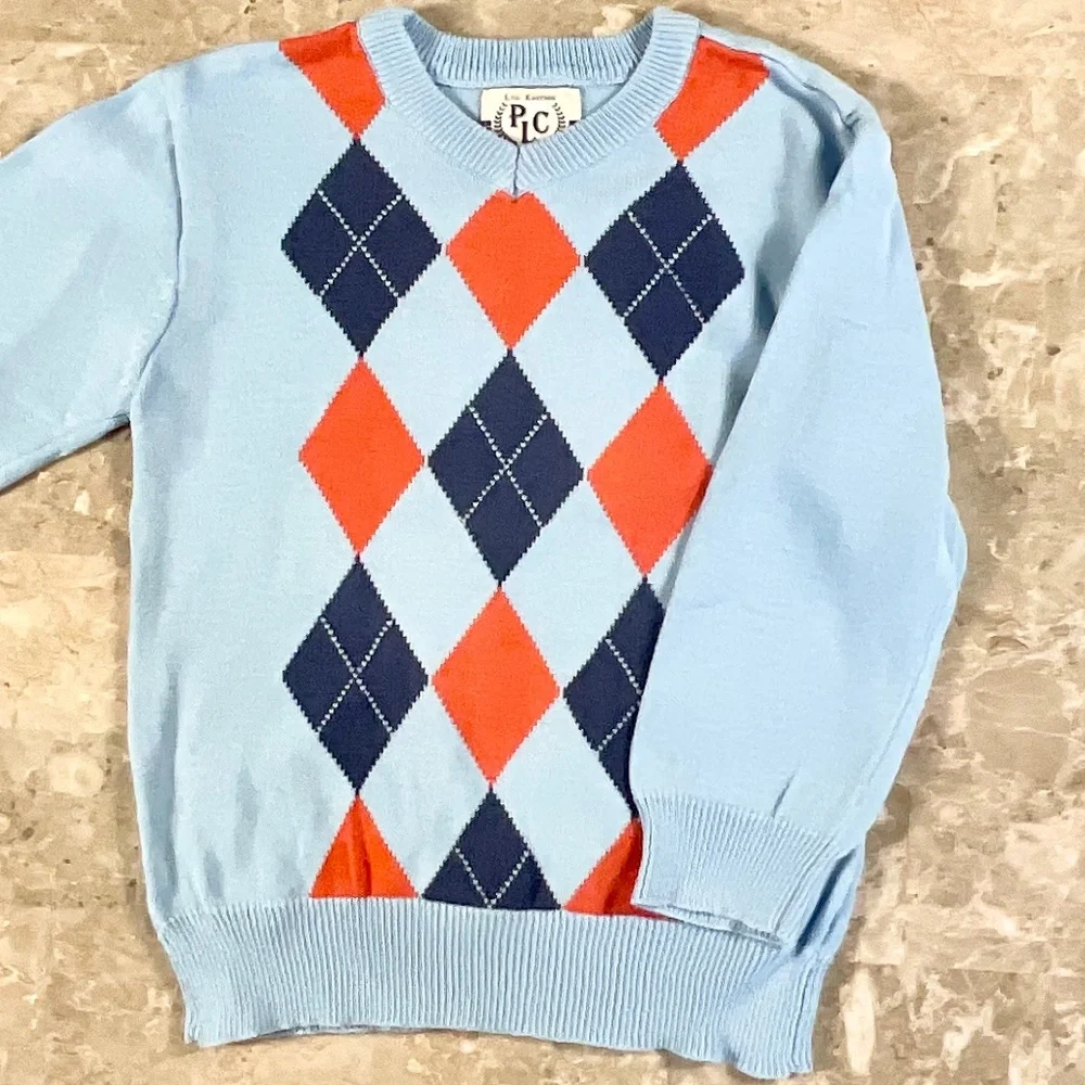 The Children’s Place blue Argyle Sweater Size 3T